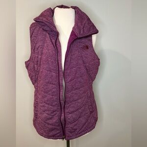 The North Face Pseudio Women's Heathered Plum Quilted Vest - Purple XL